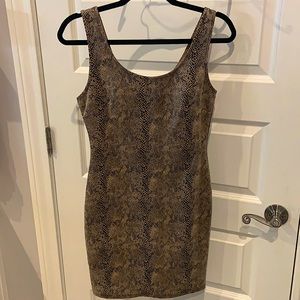 Snakeskin mini dress